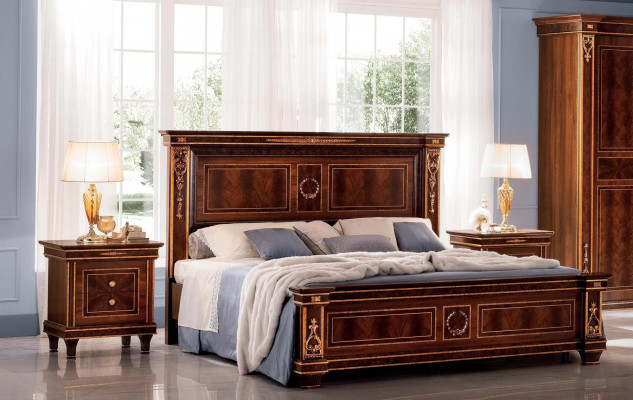 Bedroom Hotel Beds Double Bed Design Wood 180x200cm Furniture arredoclassic