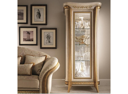 Luxury Display Window Cabinet Glass Classic Style Furniture Shelf ITALY NEW