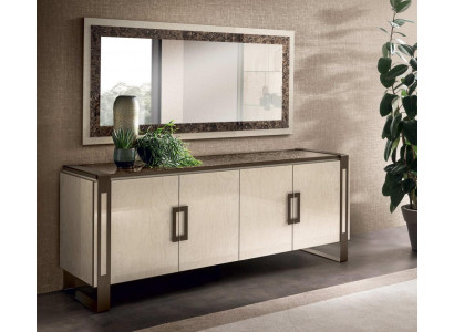 Noble design console wood mirror sideboard dresser cabinet 2-piece console table