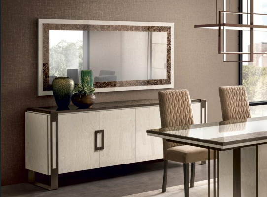 Designer dresser sideboard side low board cabinet living room shelf luxury mirror