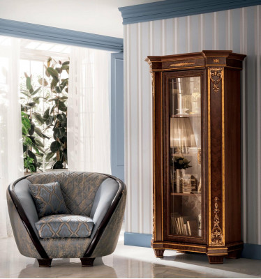 Display glass cabinet cupboard wall books showcases wood rustic baroque