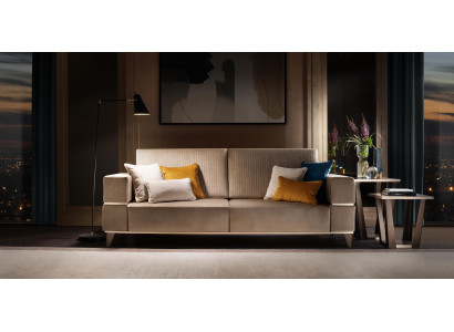 3-seater sofa couch modern luxury upholstered seat sofas textile beige arredoclassic