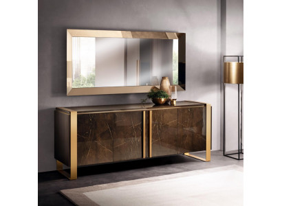Console table sideboard with mirror luxury class furniture set console 2-piece wood new