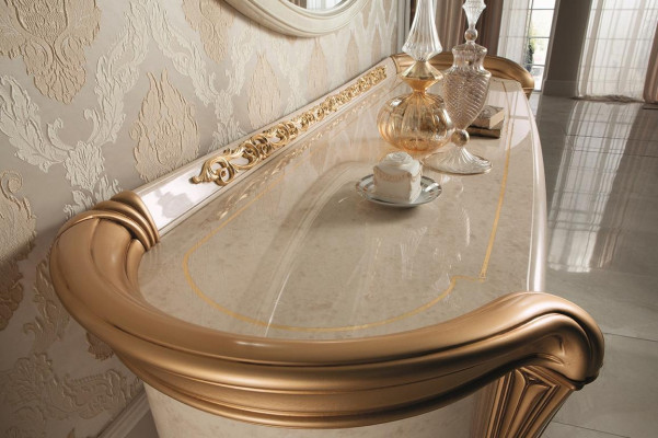 Baroque Style Furniture 2-piece Set Dresser with Mirror Luxury Wood Italian Furniture New