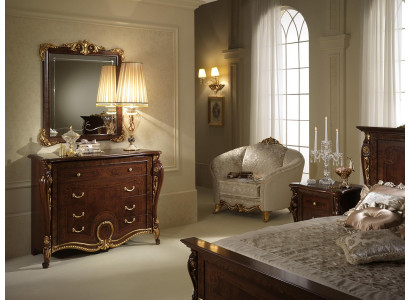 Console table chest of drawers with mirror furniture luxury set console 2-piece. Made in Italy