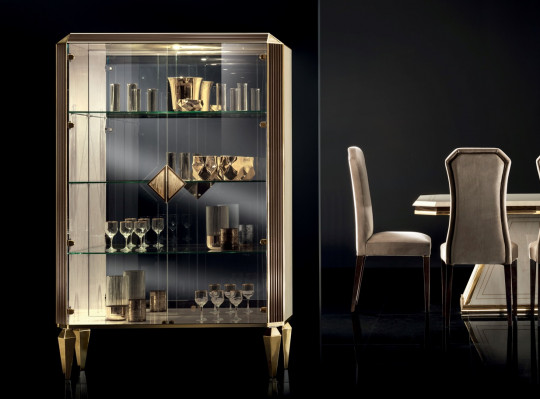 Showcase Italian luxury furniture display cabinets arredoclassic luxury cabinet glass new
