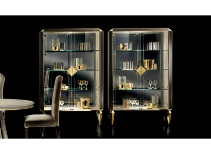 Designer Italian chic wood furniture modern style cabinet display case living room