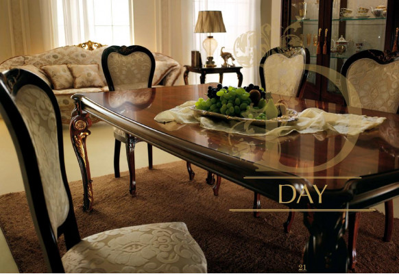 Classic 6 chairs designer chairs Italian dining room furniture wood