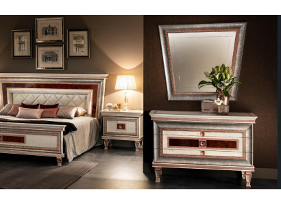 Elegant style furniture bedroom dresser cabinet classic sideboard with mirror