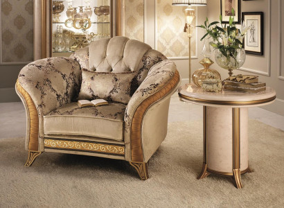 Classic Armchair TV Sofa 1-Seater Couch Designer Textile Upholstery New