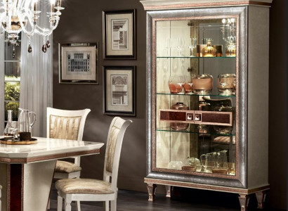 Display cabinet, display showcases, living room, display cabinets, design, baroque, rococo, wood, new.