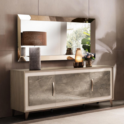 Buffet Sideboard Chest of drawers Mirror 2-piece Chests of drawers Wood Furniture Sideboard arredoclassic