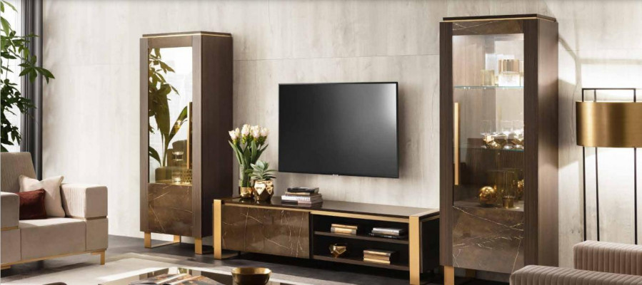 Sideboard Luxury Glass Cabinet Display Glass Cabinet Modern Style Furniture Italian