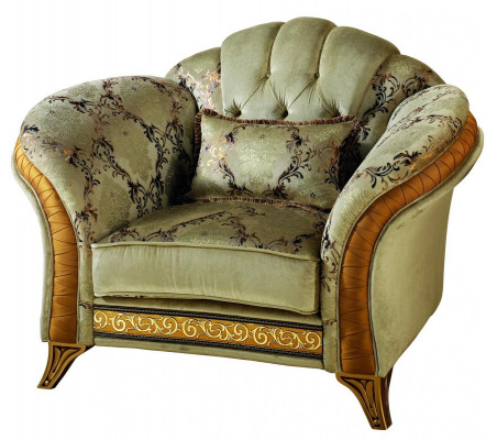 Luxury Television Classic Armchair Lounge 1-Seater Fabric Relax Club arredoclassic