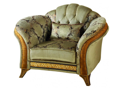Luxury Television Classic Armchair Lounge 1-Seater Fabric Relax Club arredoclassic