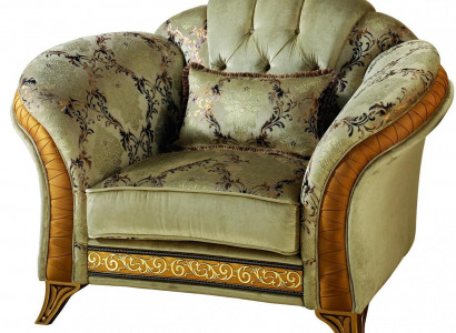 Luxury Television Classic Armchair Lounge 1-Seater Fabric Relax Club arredoclassic