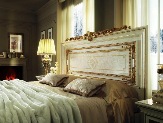 Bed Classic Style Beds Double Luxury Wood Furniture Bedroom arredoclassic