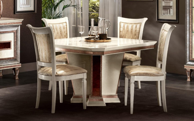 Baroque dining table wooden set dining room living room design tables