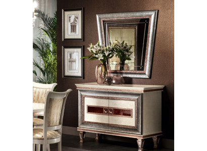 Console table, sideboard with mirror luxury furniture set console 2-piece. Made in Italy