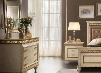 Mirror Chest Cabinet Chests Bedroom Set Wood Classical Style 2-piece.