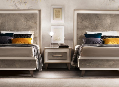Hotel Set 2x Bed Nightstand Design Bedroom 3-piece Furniture arredoclassic