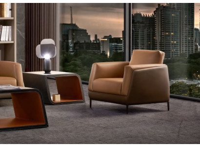 Armchair Leather TV Couch 1 Seater Sofa Relax Luxury Upholstered Couch