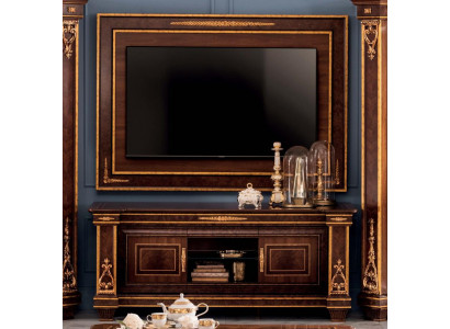 Living wall cabinet showcase TV sideboard cabinet wall rococo design baroque