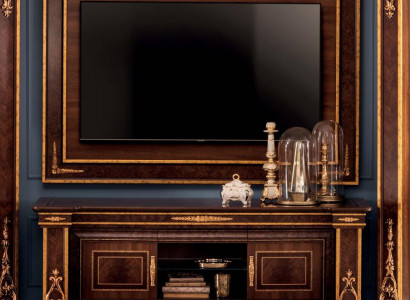 Living wall cabinet showcase TV sideboard cabinet wall rococo design baroque