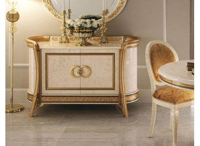 Designer furniture style baroque chest of drawers cabinet beige luxury wood Italian furniture new