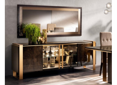Designer dresser sideboard side low board cabinet living room shelf luxury metal