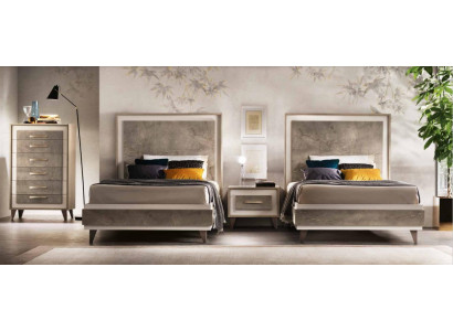 Italian furniture designer bedroom nightstands bed 3-piece set beds