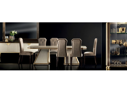 Set of 6x Designer Chair Set Dining Room Upholstered Seat Chairs Complete Set