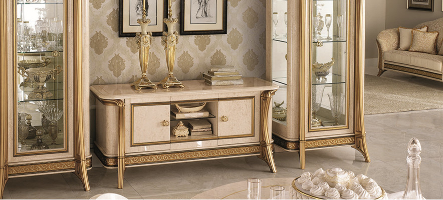 Design Royal TV Sideboard Television Wall Low Board Luxury Cabinet Dresser Shelf