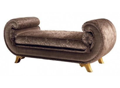 Living room lounge furniture classic design sofa brown fabric chaise longue new