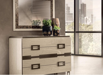 Set dresser mirror wood dressers sideboard design modern group furniture
