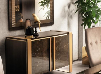 Furniture Style Classical 2-Piece Set Dresser with Mirror Luxury Italian Furniture
