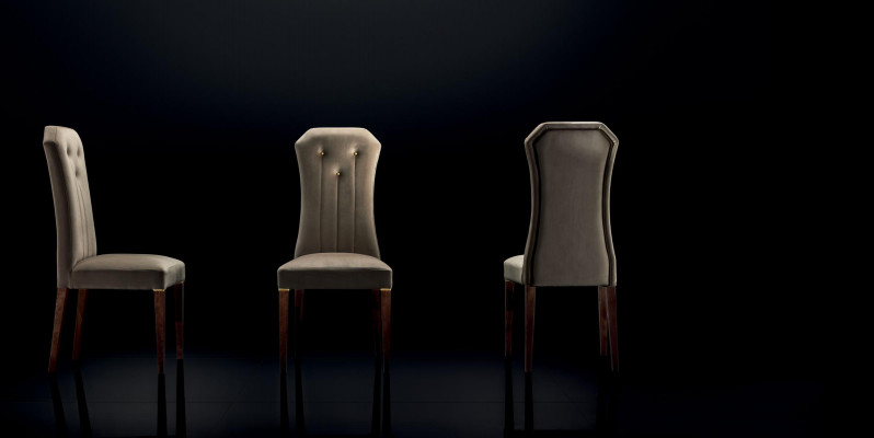 Armchair Chair 1x Dining Room Television Lounge Textile Seat Upholstered Chair arredoclassic