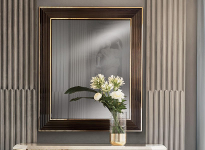 Wall mirror wood frame mirror furniture arredoclassic 100x120cm wood frame wall