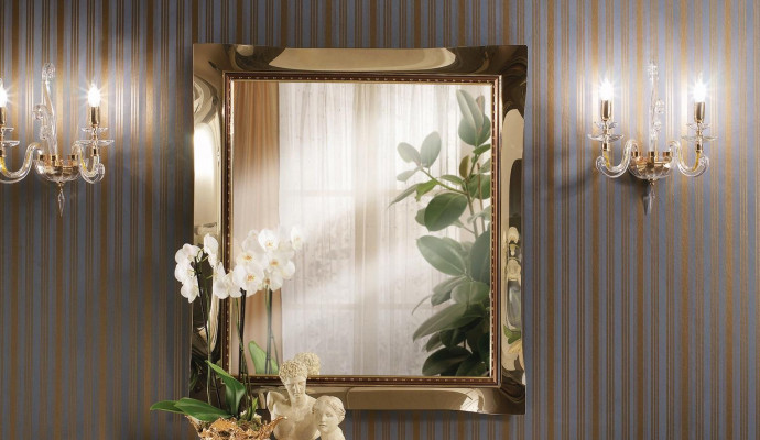 Classic wall mirror wooden frame mirror furniture hanging mirror glass frame wall
