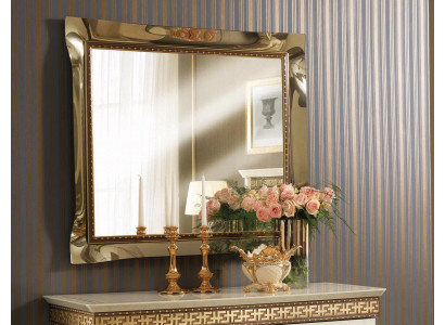 Mirror, wall mirror, baroque, rococo, hallway, living room, bathroom, wood, glass, design