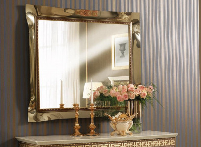 Mirror, wall mirror, baroque, rococo, hallway, living room, bathroom, wood, glass, design