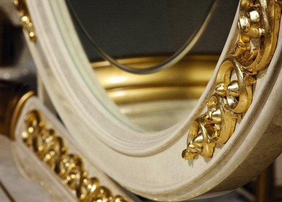 Design mirror wall mirror wood frame hanging mirror luxury Italian furniture
