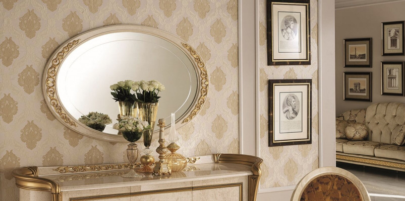 Large wall mirror XXL royal Rococo Baroque design furniture hanging mirror