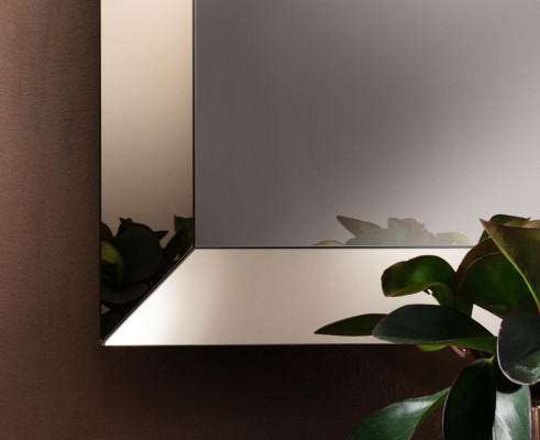 Wall mirror wooden frame golden mirror wall mirror hanging mirror living room new