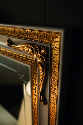 Classic Wall Mirror Wooden Frame Mirror Furniture Gold 170x110 Wood Frame Wall