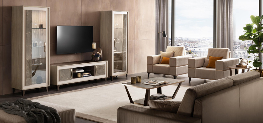 Designer TV cabinet sideboard side lowboard cupboard living room shelf luxury