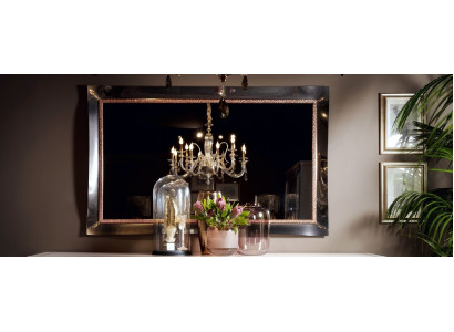 Classic Designer Mirror Wall Mirror Baroque Rococo 100x110cm Wood Frame New