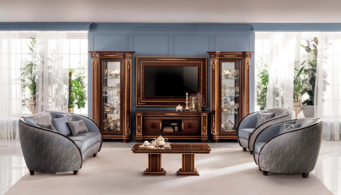 TV wall panel cladding wood baroque luxury RTV living room wall television furniture