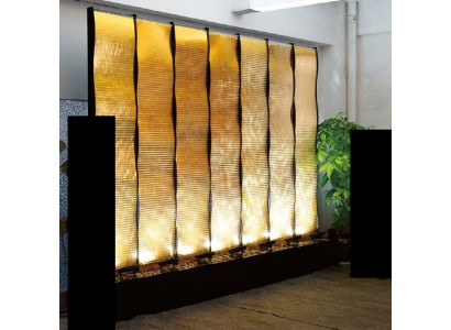 Water Walls XXL Decoration Stainless Steel Divider Custom-Made LED Water Wall