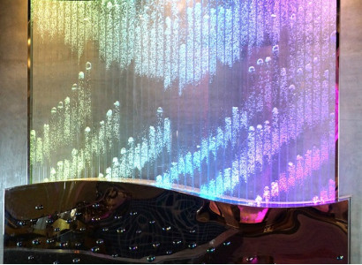 Wall panel water bubbles LED water wall designer water wall